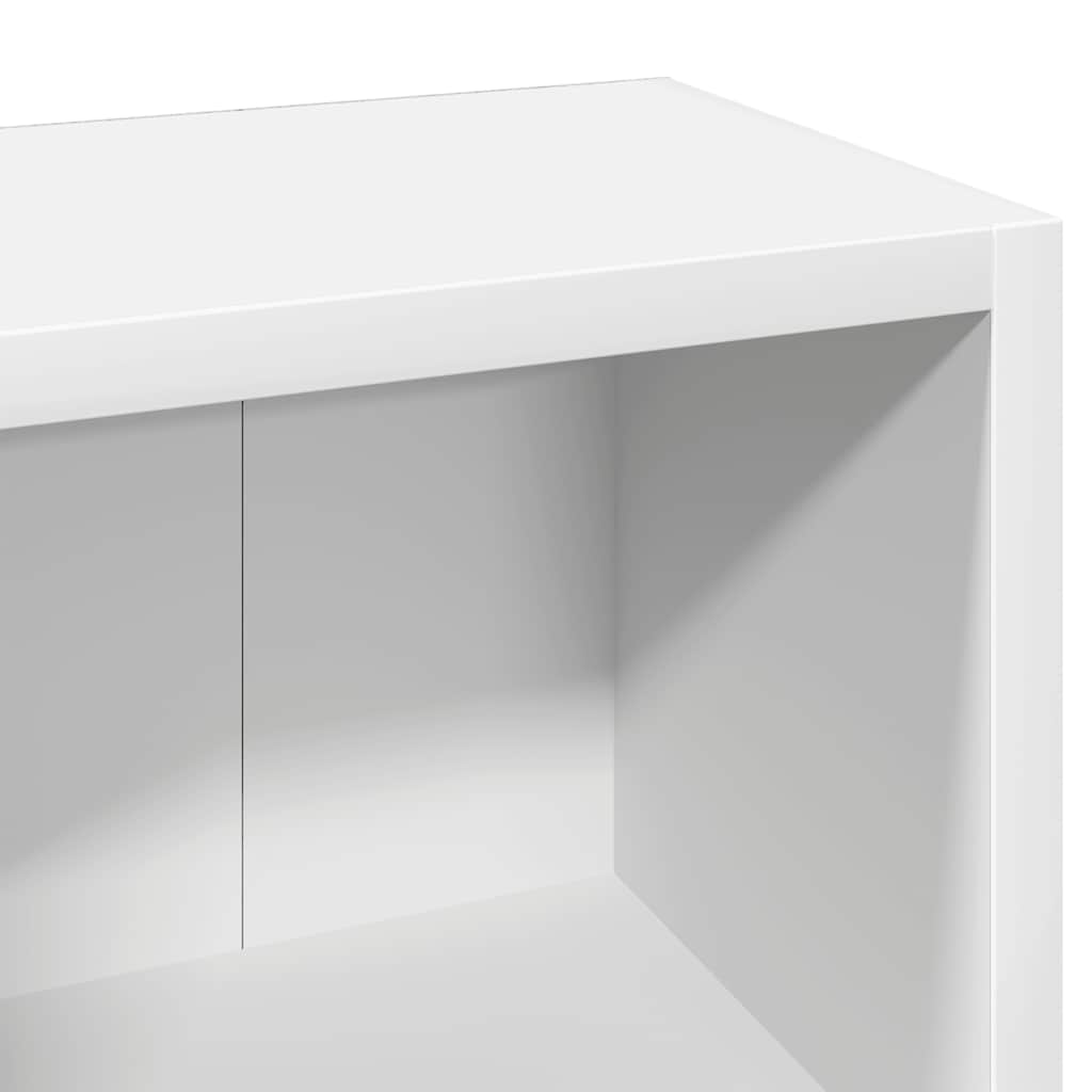 CD-skap 2 stk hvit 21x16x93,5 cm sponplate vidaXL