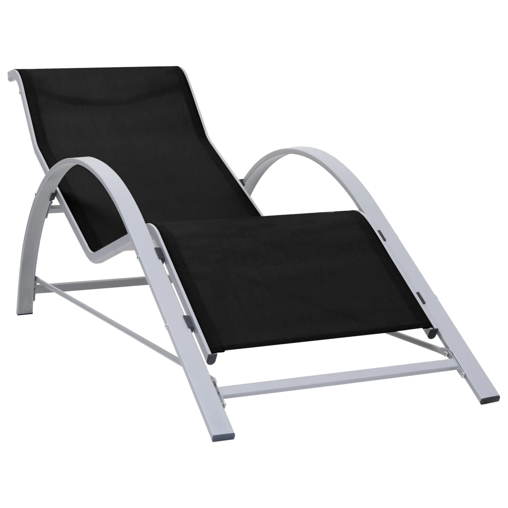 Solseng tekstil og aluminium svart vidaXL