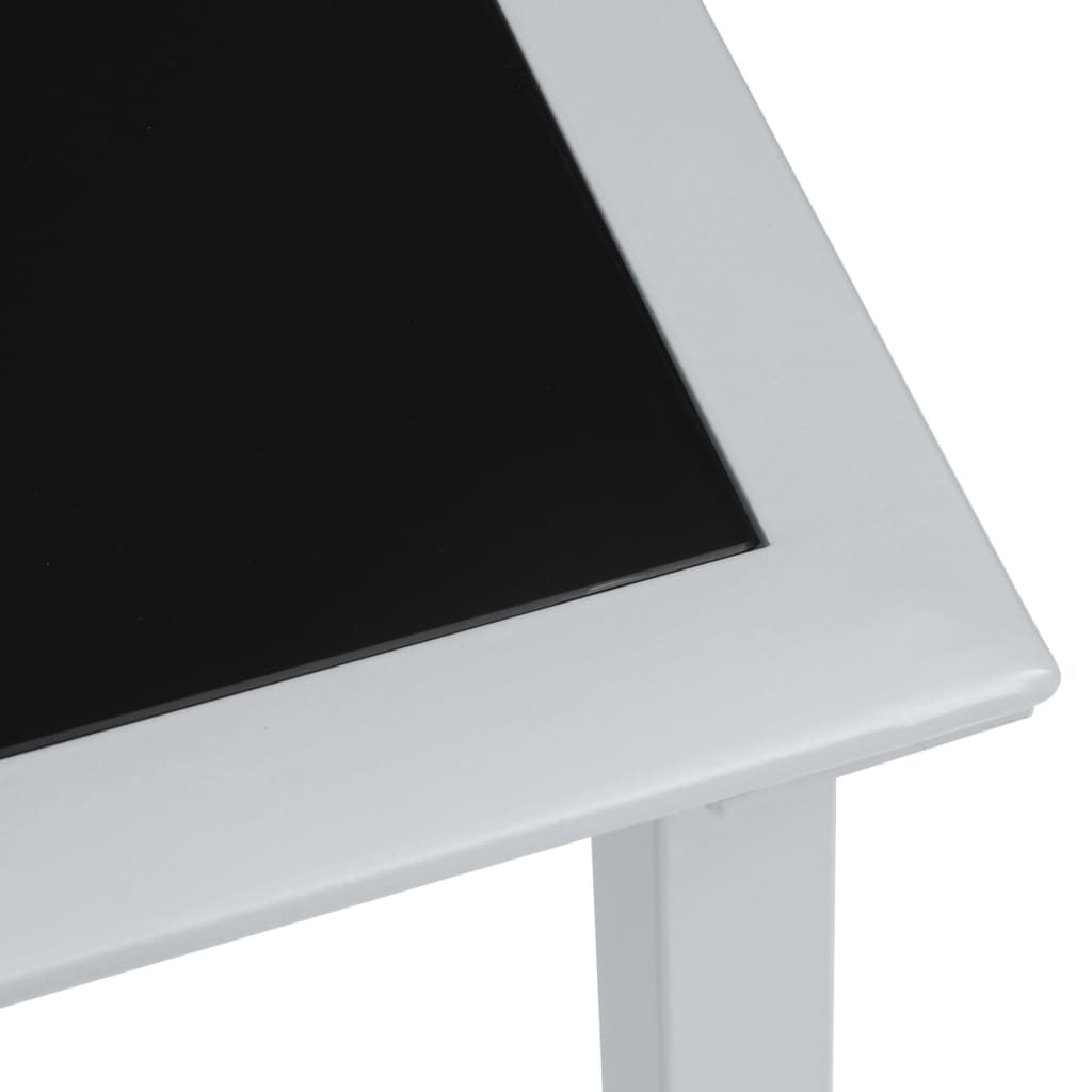 Solsenger 2 stk med bord aluminium gråbrun vidaXL