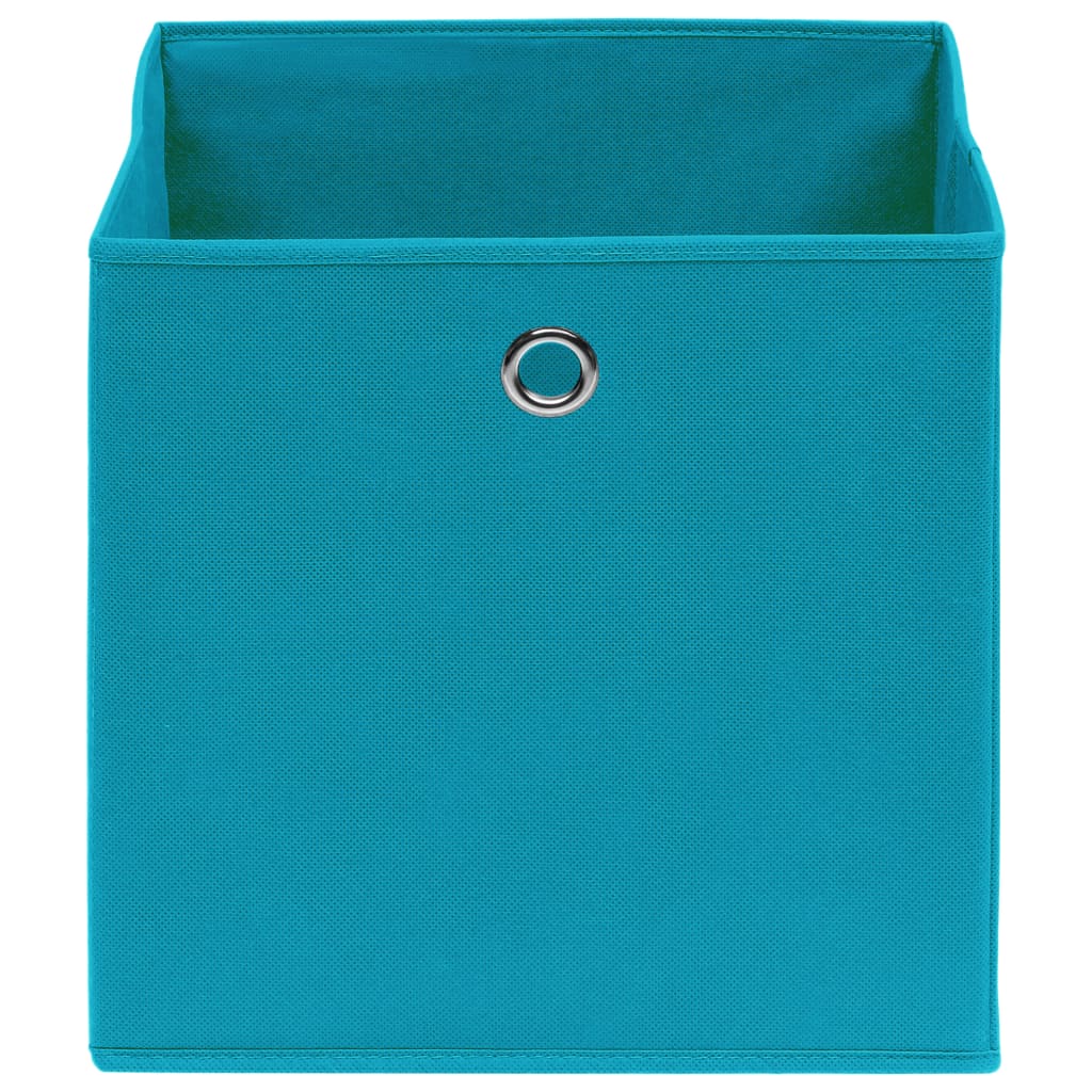 Oppbevaringsbokser 10 stk ikke-vevet stoff 28x28x28 cm babyblå