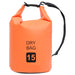 Tørrsekk oransje 15 L PVC