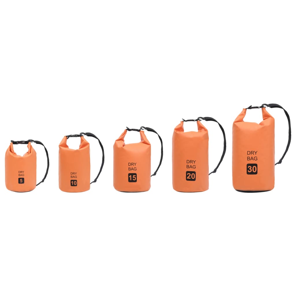 Tørrsekk oransje 15 L PVC