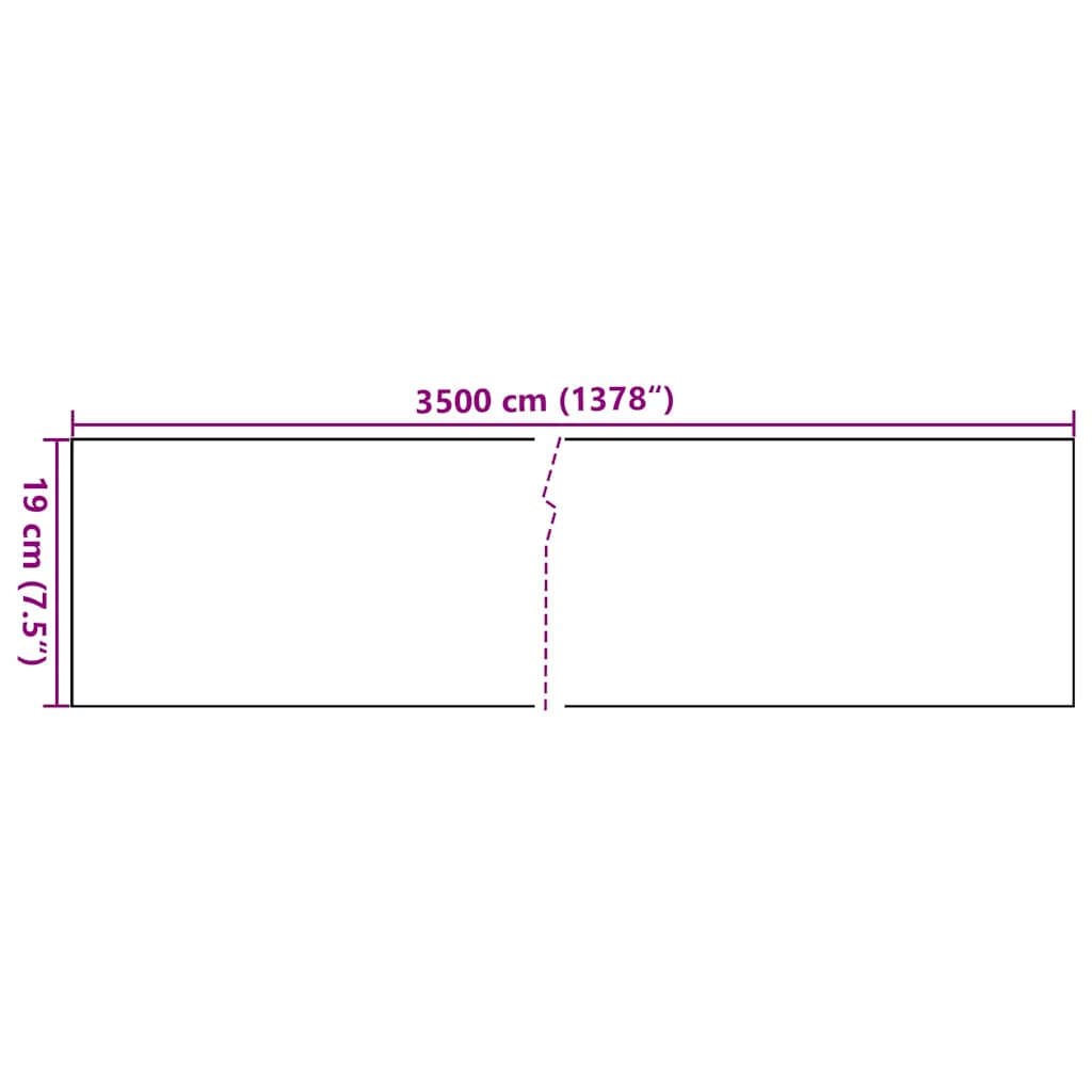 Hageskjerm PVC 35x0,19 m kremhvit
