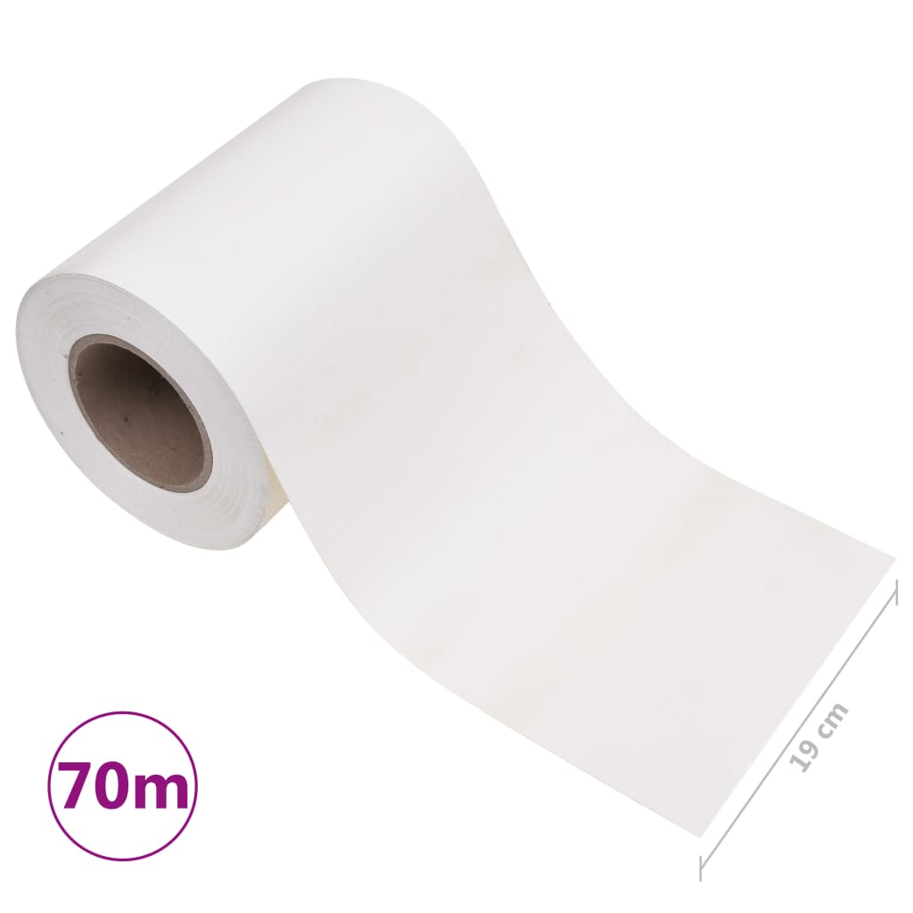 Hageskjerm PVC 70x0,19 m hvit