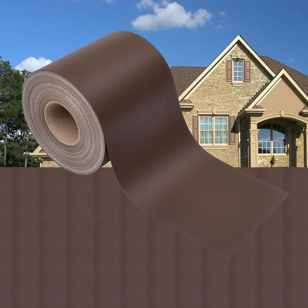 Hageskjerm PVC 35x0,19 m brun