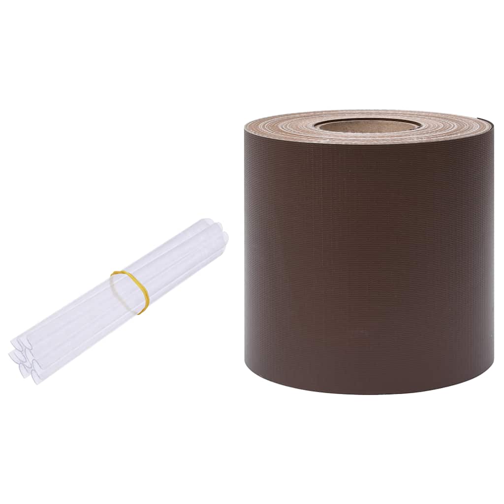 Hageskjerm PVC 70x0,19 m brun