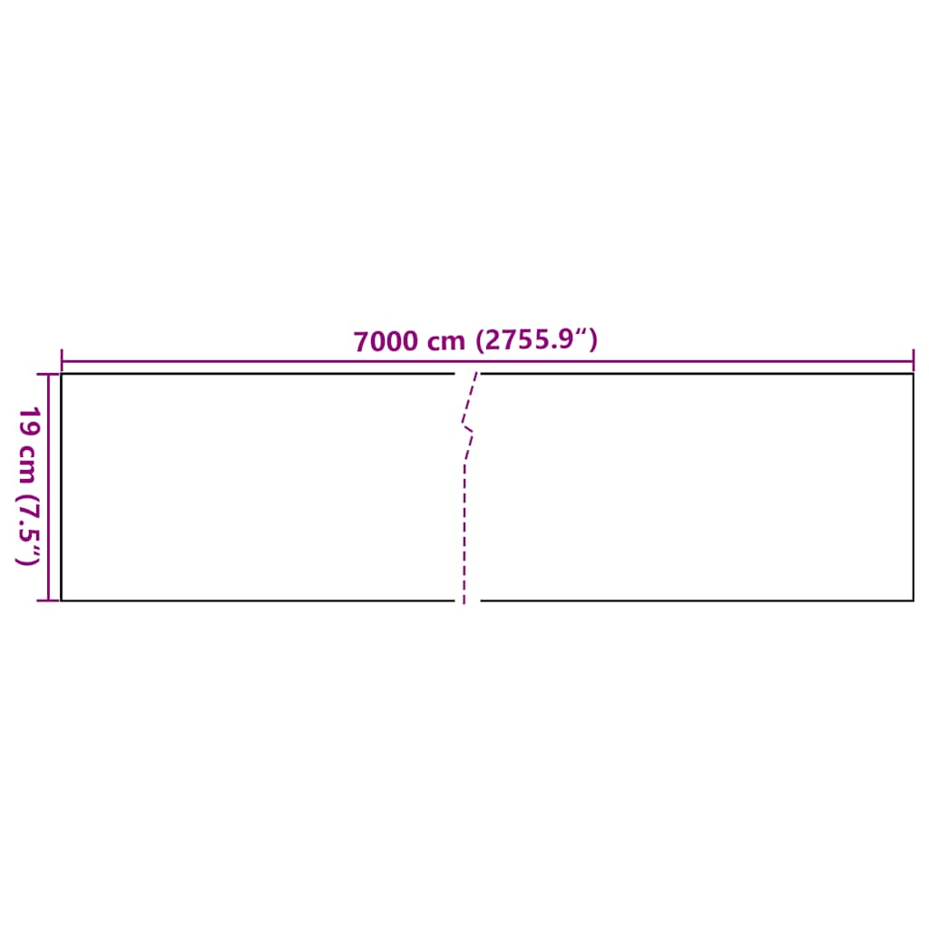 Hageskjerm PVC 70x0,19 m brun