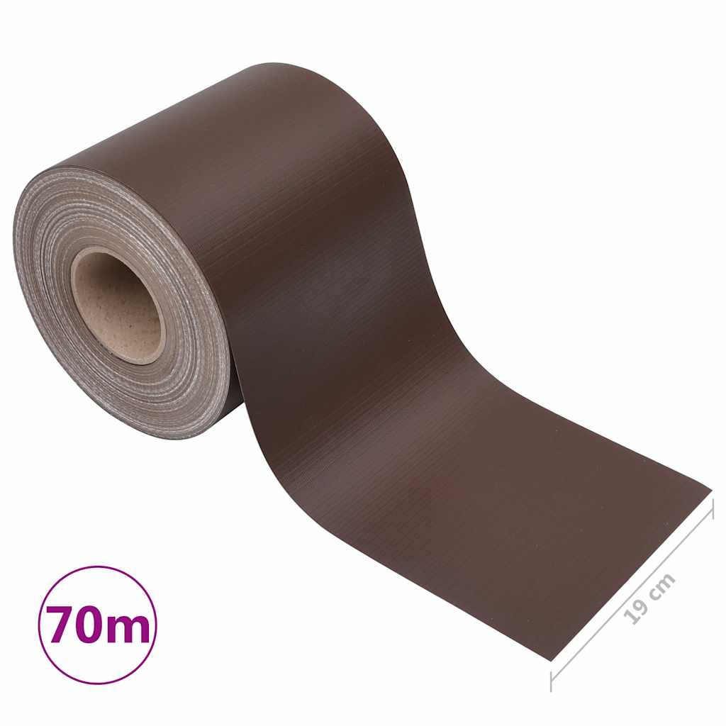 Hageskjerm PVC 70x0,19 m brun