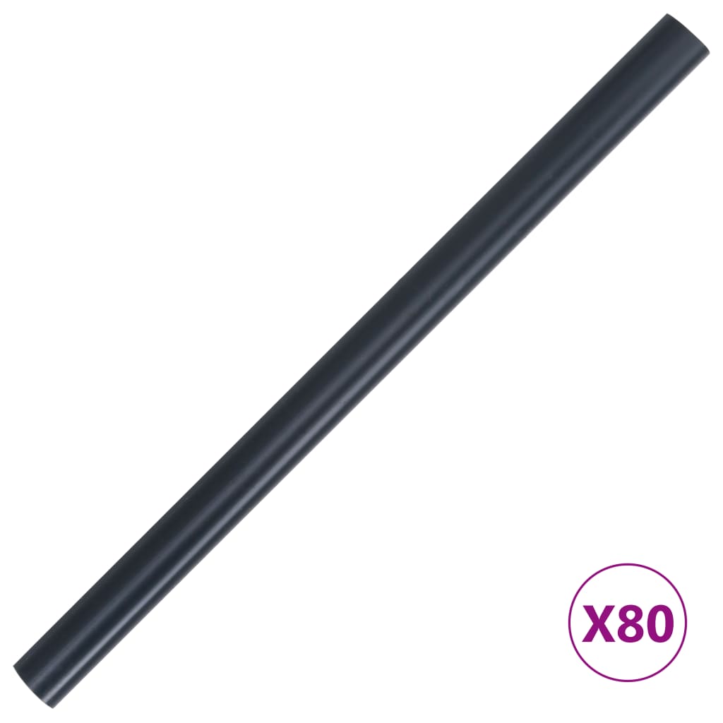 Hageskjerm 4 stk PVC 35x0,19 m matt mørkegrå
