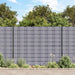 Hageskjerm 4 stk PVC 35x0,19 m matt lysegrå