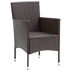 Hagespisestoler 2 stk polyrotting brun