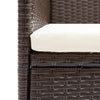 Hagespisestoler 2 stk polyrotting brun