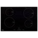 Induksjonstopp 4 kokesoner berøringskontroll glass 77 cm 7000 W vidaXL