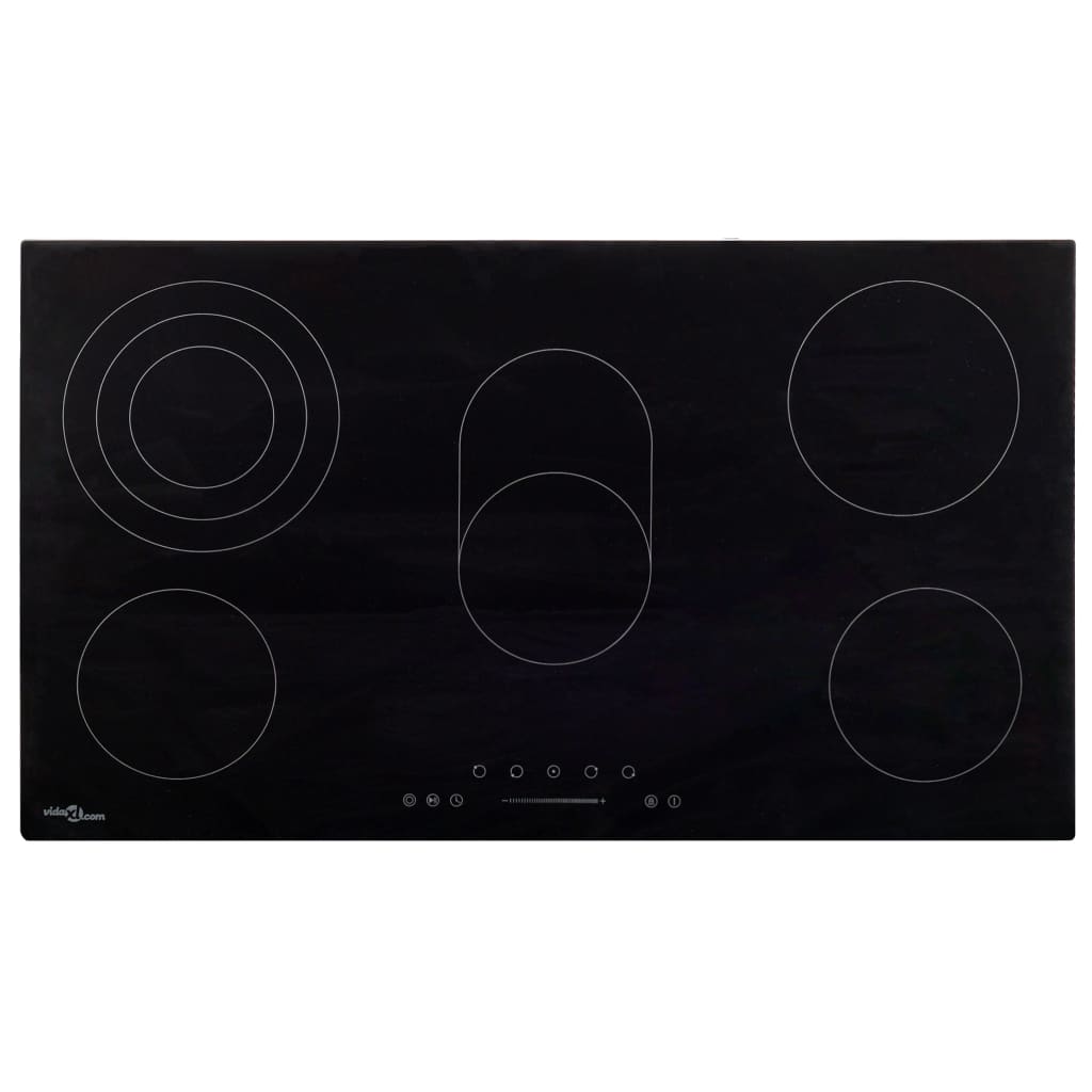 Keramisk platetopp 5 kokesoner berøringskontroll 77 cm 8500 W vidaXL