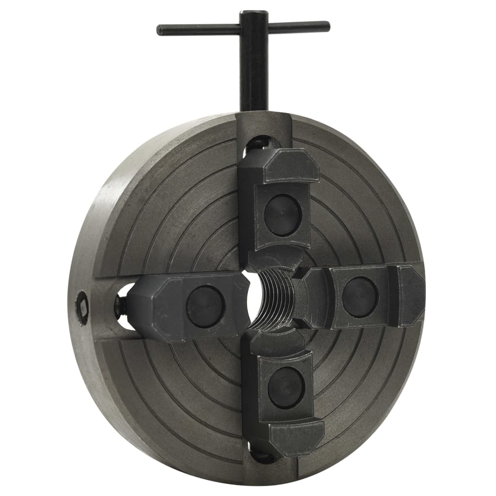 Chuck til tredreiebenk 4 bakker M33 gjenge svart 150x63 mm