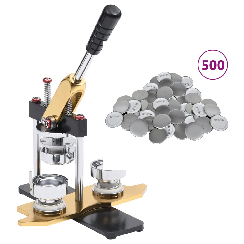 Buttonsmaskin 500 buttonsdeler med nål 58 mm roterende stempel
