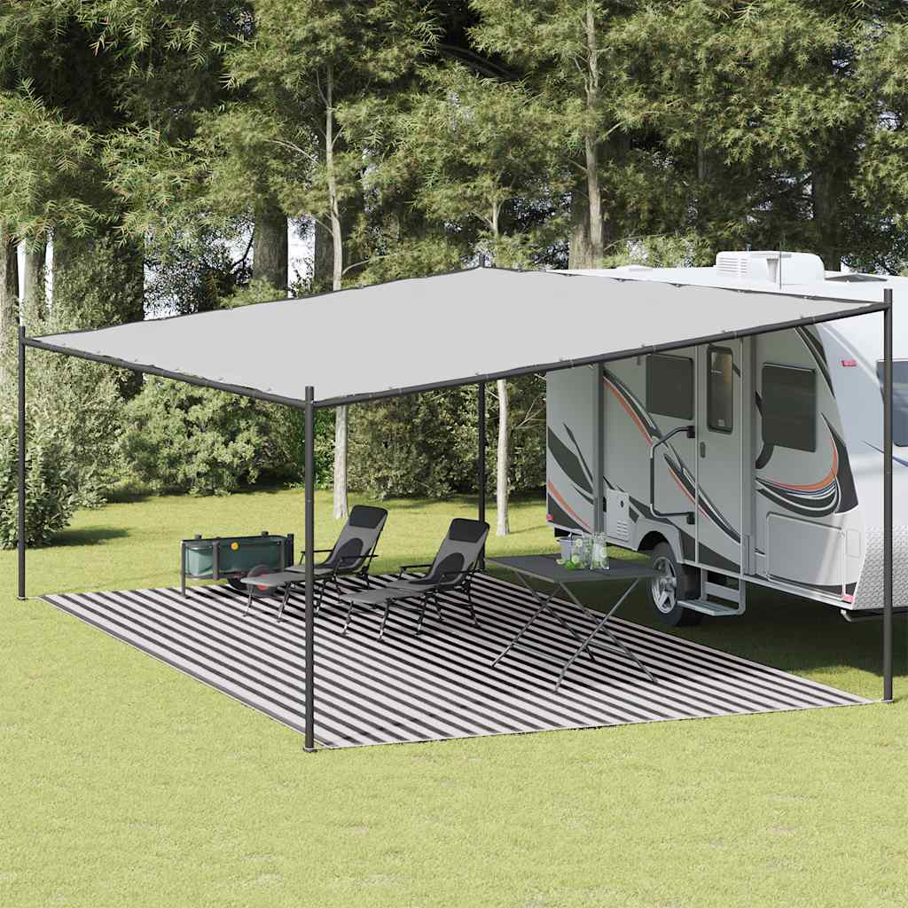 Teltteppe antrasitt og hvit 400x600 cm HDPE