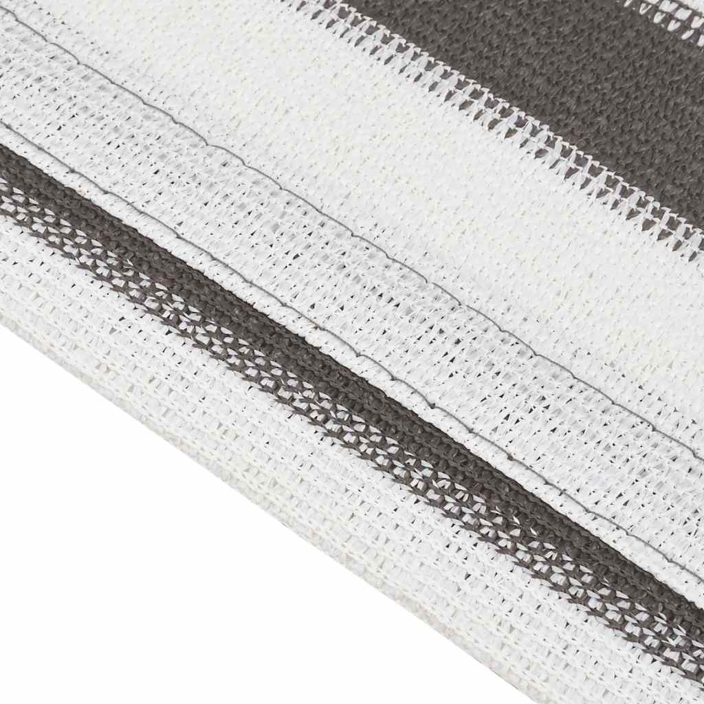 Teltteppe antrasitt og hvit 400x700 cm HDPE