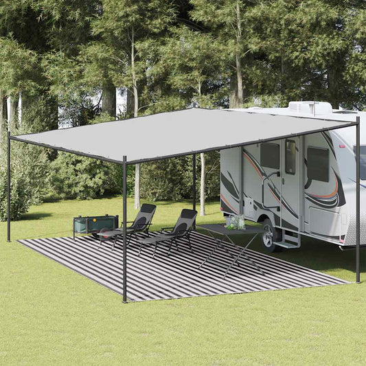 Teltteppe antrasitt og hvit 400x800 cm HDPE