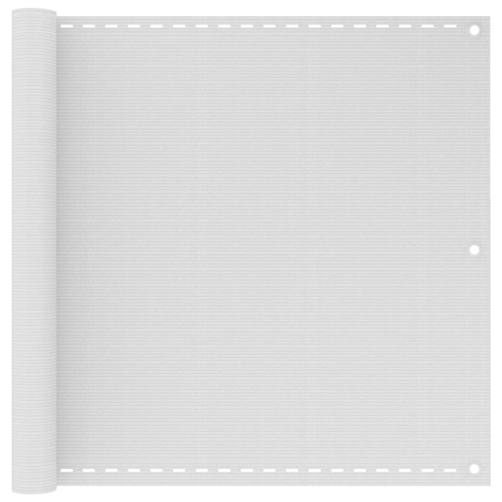 Balkongskjerm hvit 90x300 cm HDPE
