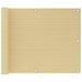 Balkongskjerm beige 75x300 cm HDPE