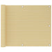 Balkongskjerm beige 75x500 cm HDPE
