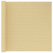Balkongskjerm beige 90x300 cm HDPE