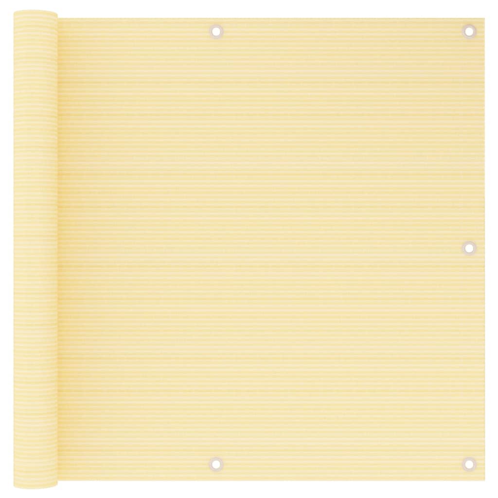 Balkongskjerm beige 90x600 cm HDPE