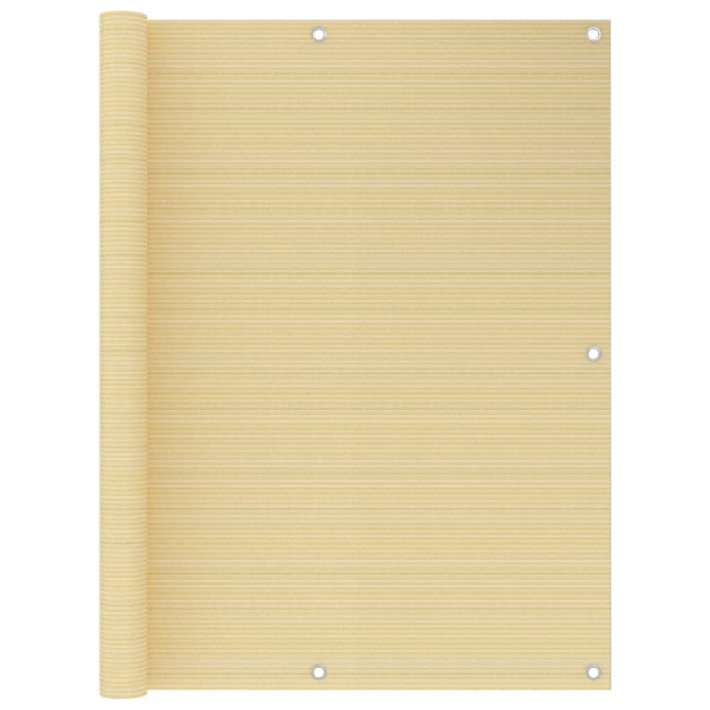 Balkongskjerm beige 120x400 cm HDPE