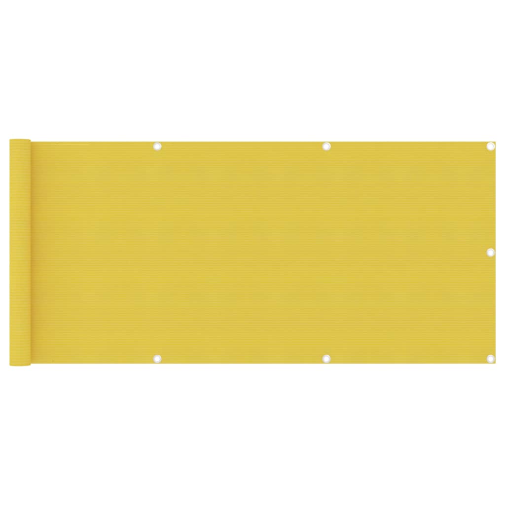 Balkongskjerm gul 75x500 cm HDPE