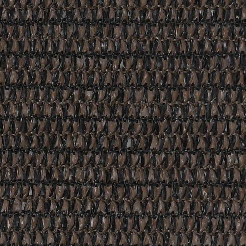 Balkongskjerm brun 75x400 cm HDPE