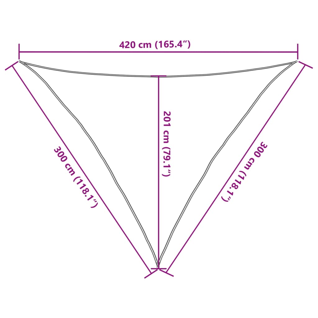 Solseil 160 g/m² antrasitt 3x3x4,2 m HDPE