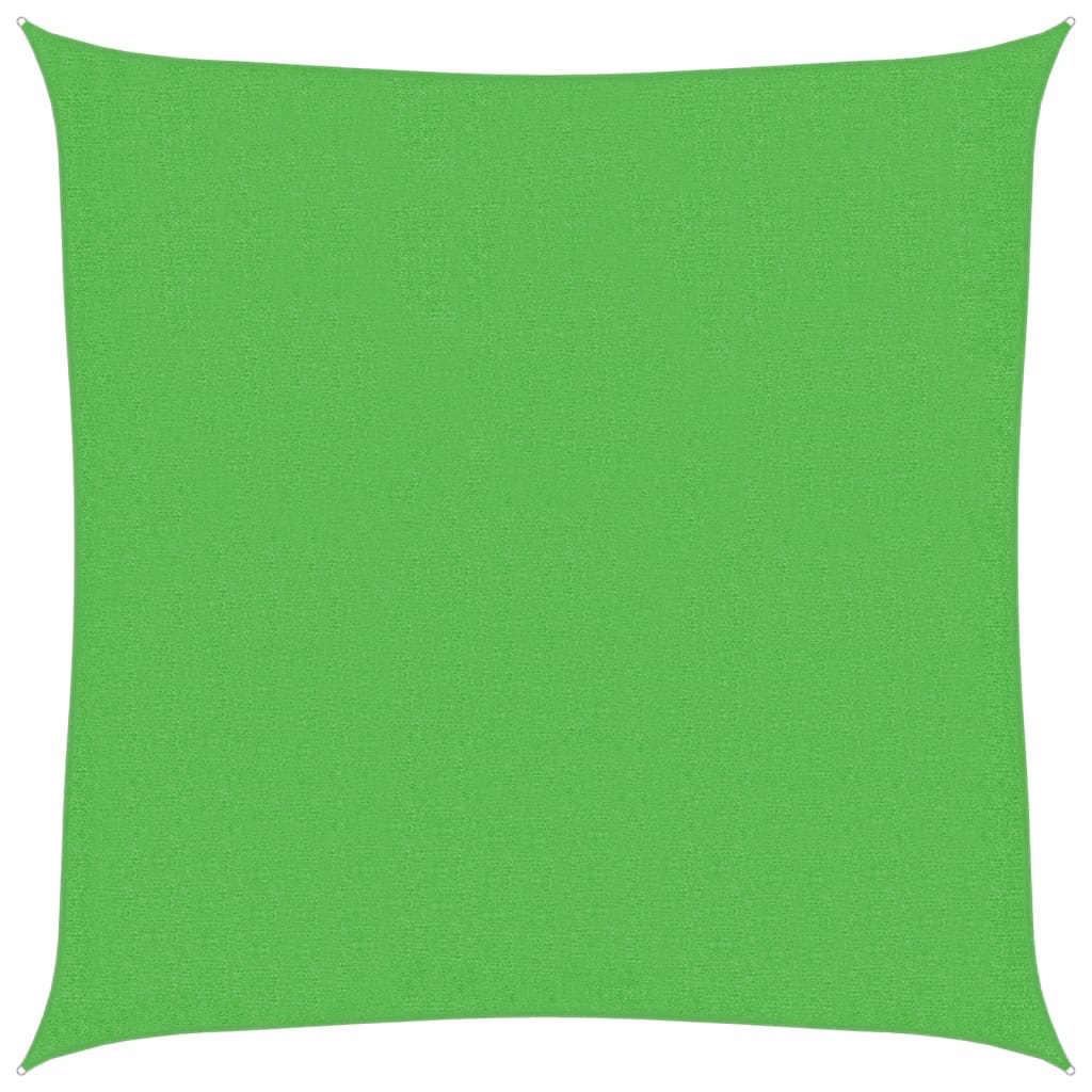 Solseil 160 g/m² lysegrønn 3,6x3,6 m HDPE