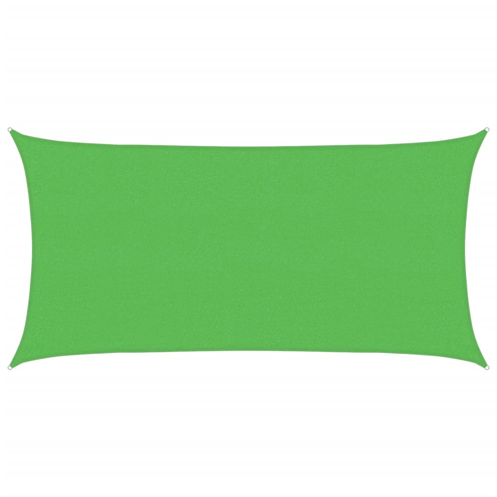 Solseil 160 g/m² rektangulær lysegrønn 2x3,5 m HDPE