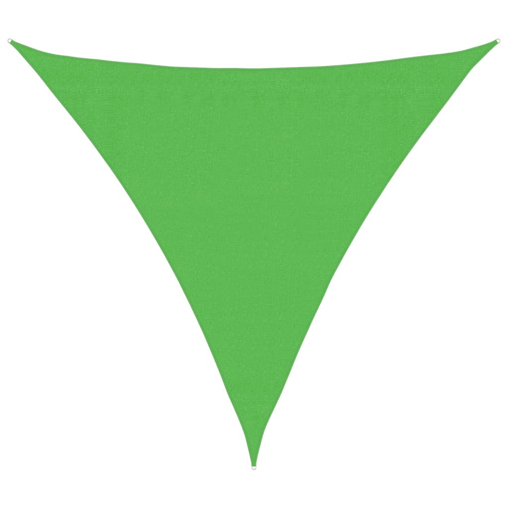 Solseil 160 g/m² lysegrønn 3,6x3,6x3,6 m HDPE
