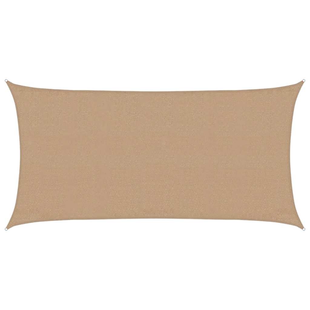 Solseil 160 g/m² gråbrun 3x6 m HDPE