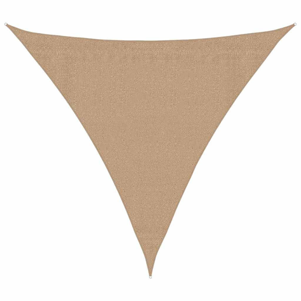 Solseil 160 g/m² gråbrun 3x3x3 m HDPE