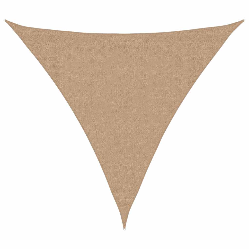 Solseil 160 g/m² gråbrun 3,6x3,6x3,6 m HDPE