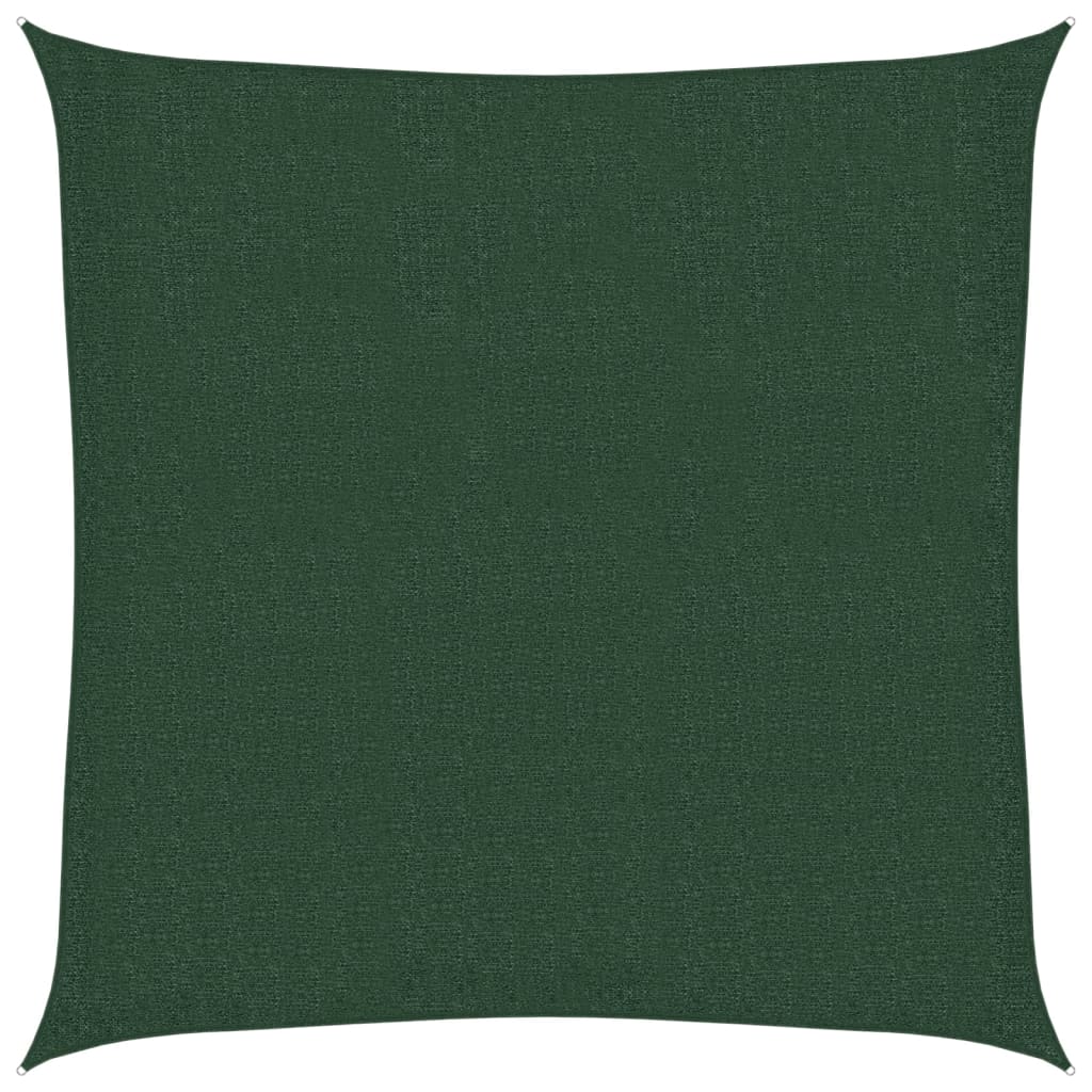 Solseil 160 g/m² mørkegrønn 2x2 m HDPE