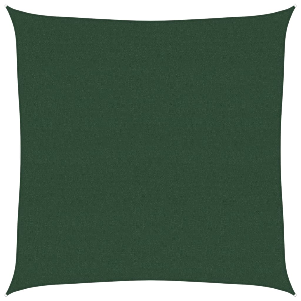 Solseil 160 g/m² mørkegrønn 4x4 m HDPE