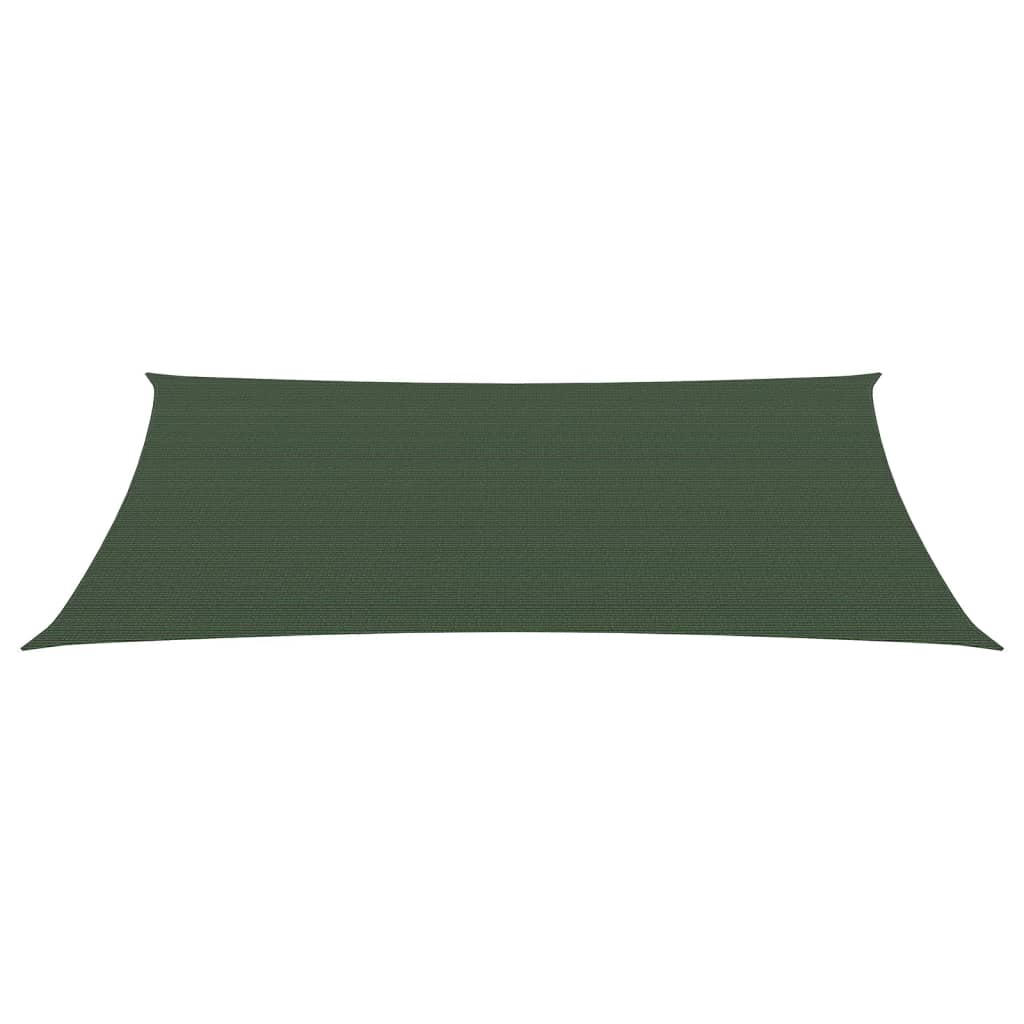 Solseil 160 g/m² mørkegrønn 3x6 m HDPE