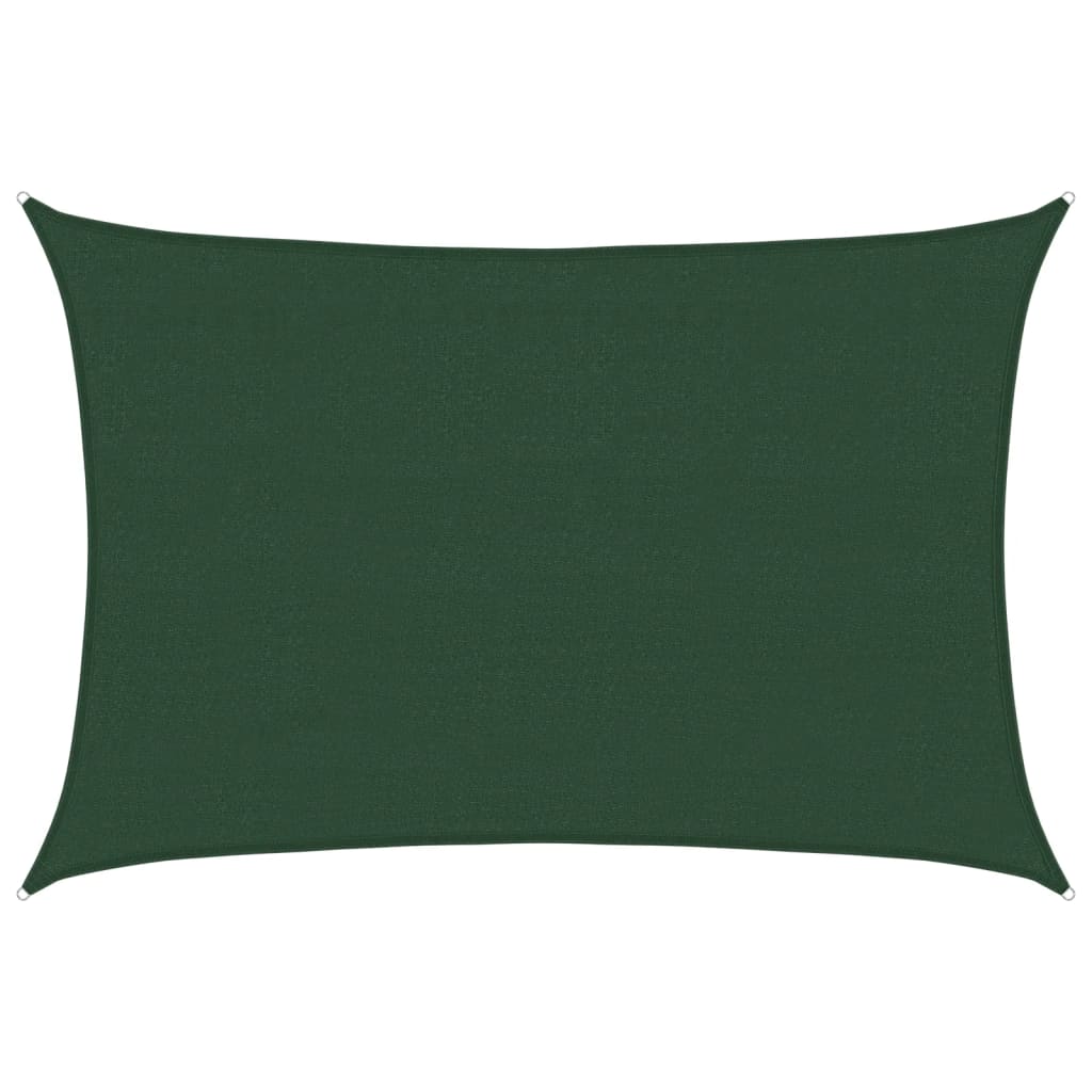 Solseil 160 g/m² mørkegrønn 4x5 m HDPE