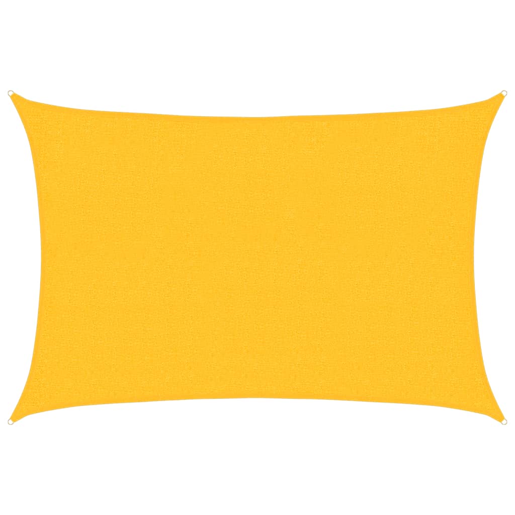 Solseil 160 g/m² rektangulær gul 2x2,5 m HDPE