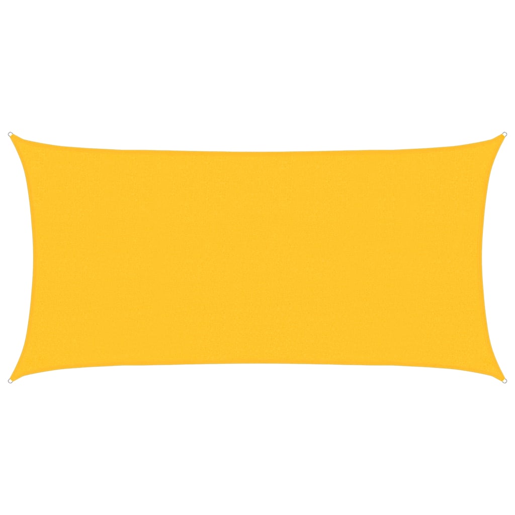 Solseil 160 g/m² rektangulær gul 2x3,5 m HDPE