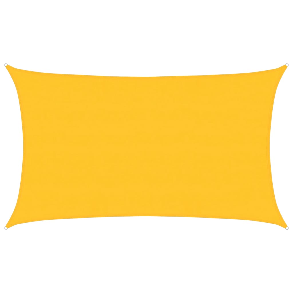 Solseil 160 g/m² rektangulær gul 5x8 m HDPE