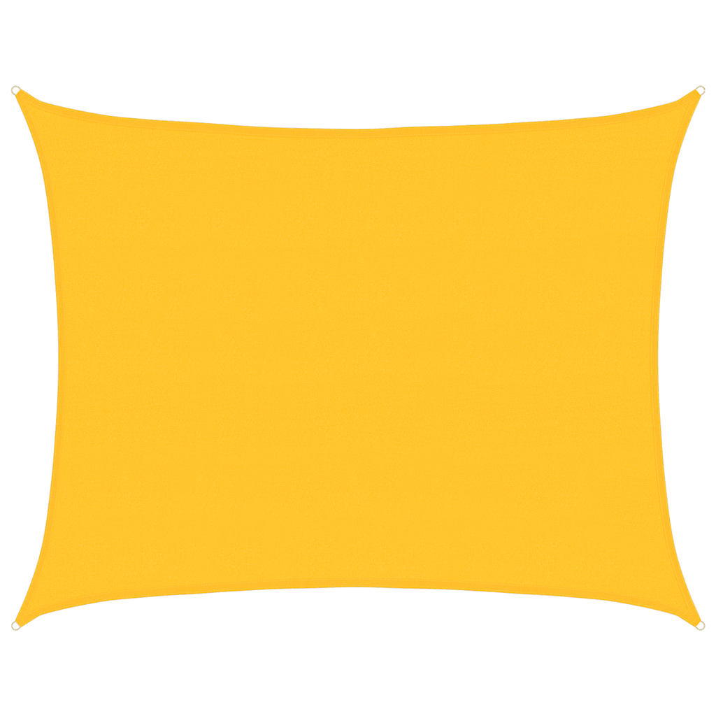 Solseil 160 g/m² rektangulær gul 6x7 m HDPE