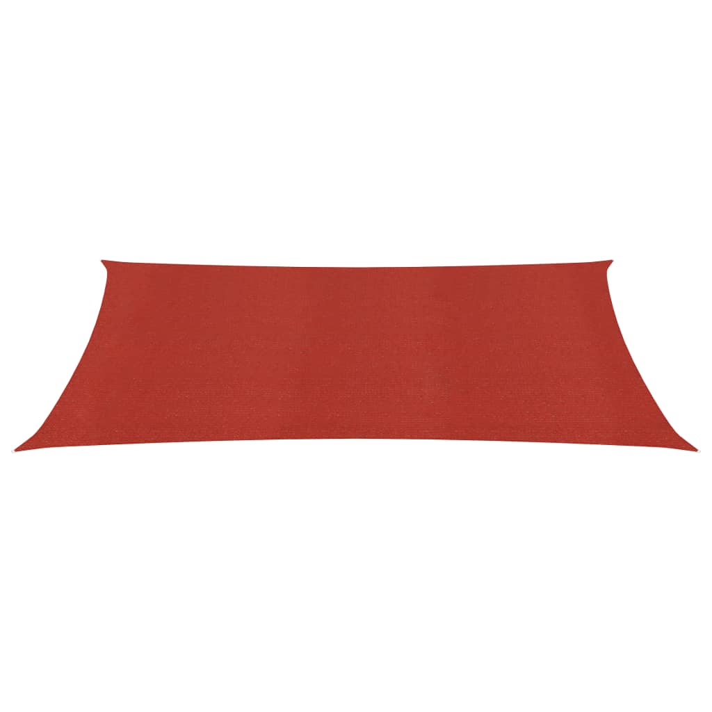 Solseil 160 g/m² rød 3x6 m HDPE