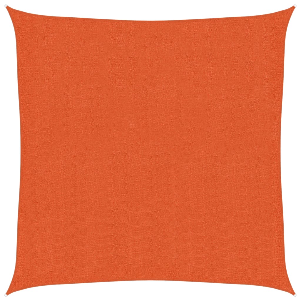 Solseil 160 g/m² oransje 3x3 m HDPE