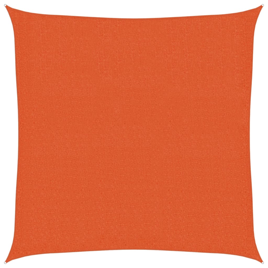 Solseil 160 g/m² oransje 3,6x3,6 m HDPE