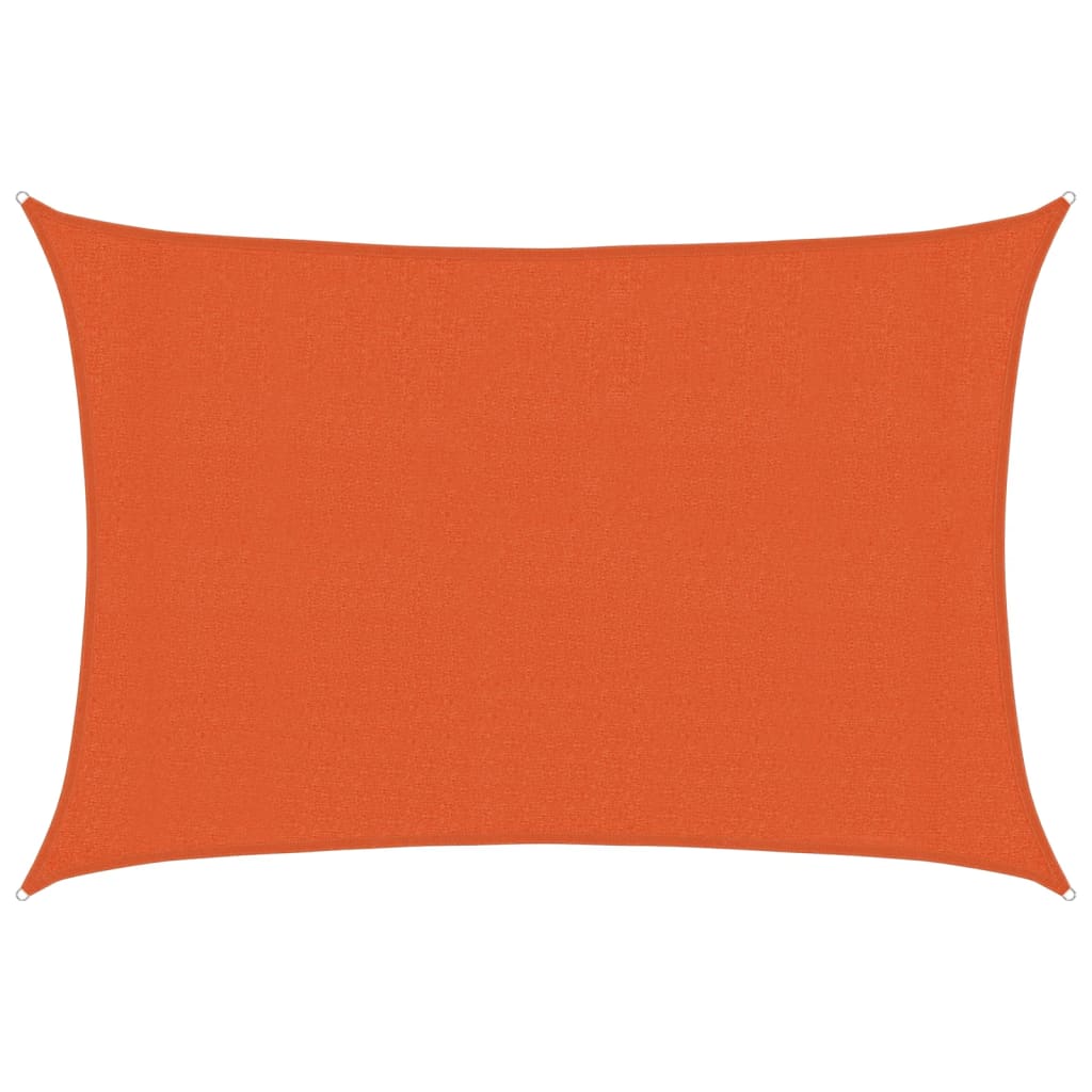 Solseil 160 g/m² oransje 3x4 m HDPE